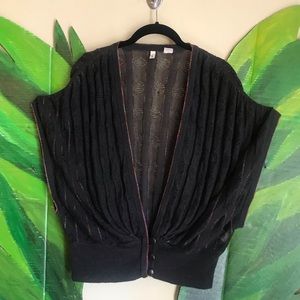 Moth for Anthropologie bat wing cardigan vest